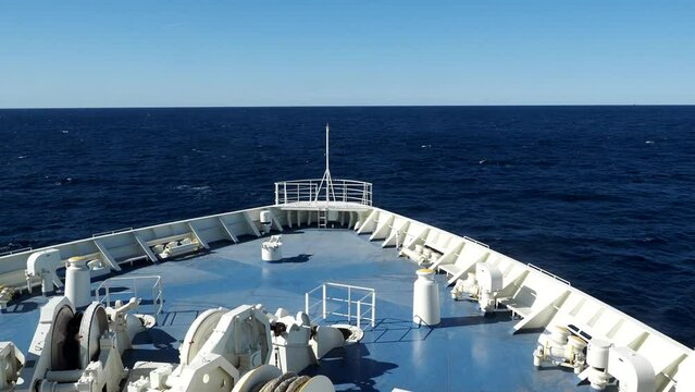 Large Ferry from Tokyo to Kyushu in the Pacific Ocean