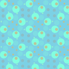 seamless pattern with circles blue and yelllow
