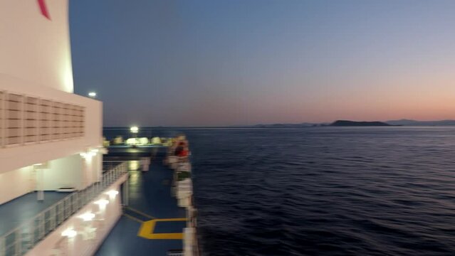 Large Ferry from Tokyo to Kyushu in the Pacific Ocean