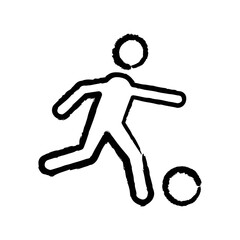 Football player icon vector graphic illustration