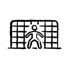 Soccer goalkeeper icon vector graphic illustration