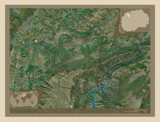 Zelino, Macedonia. High-res satellite. Labelled points of cities