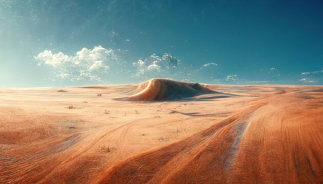 Amazing desert dune. AI render.