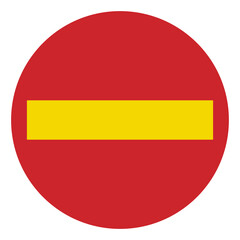 Prohibited road signs. No entry. Traffic signs.