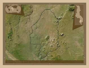 Blantyre, Malawi. Low-res satellite. Major cities