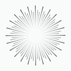 Obraz premium radial Halftone pattern background. Abstract concentric dotted backdrop. Halftone design element for various purposes.