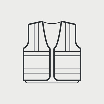 outline safety vest icon clip art preview