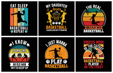 Basketball t shirt design bundle creative new designs for print on demand