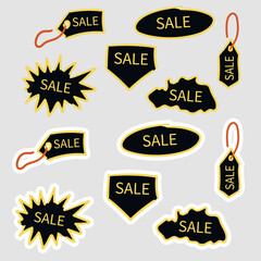 Sticker sale. Black Friday. Discounts