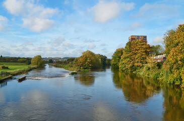 River landscape in Tamworth, UK