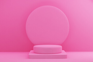 3d rendering podium realistic background