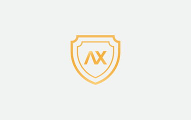Shield protection symbol and royal luxury shield monogram vector design. shield protection logo with letters and alphabets for brand and business