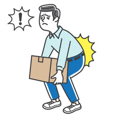 ぎっくり腰になる男性