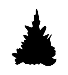 Black christmas trees. Vector object for creating pattern, wallpapers, and decorations.