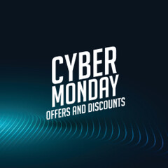 Cyber monday offers and discounts tech background