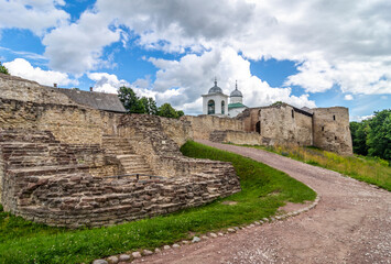 Fototapeta na wymiar Ensemble Izborsk fortress, Izborsk, Pskov region, Russia
