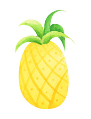 Pineapple. Watercolor illustration.