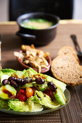 ready salad on the table