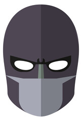 Superhero mask. Carnival costume head. Cartoon avatar