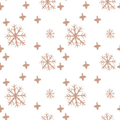 snowflakes pattern, Christmas print