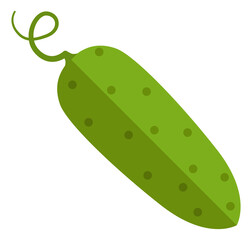 Green cucmber icon. Fresh organic product symbol