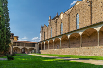 Fototapeta premium Cloître de la Basilica di Santa Croce di Firenze, Italie