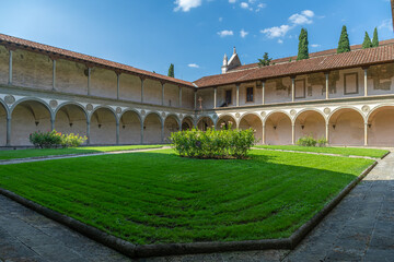 Grand Cloître de la Basilica di Santa Croce di Firenze, Italie