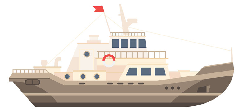 Navy transport. Modern ship icon. Maritime symbol