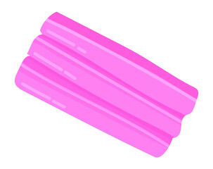 Modeling clay brick. Cartoon pink plasticine icon