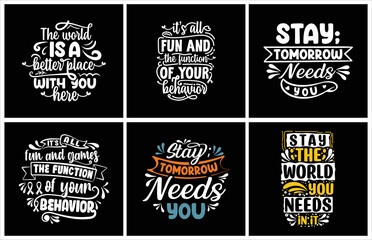 Obraz premium Suicide awareness typography t shirt design bundle creative collections