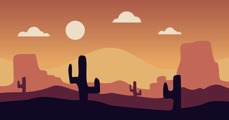Fototapeta na wymiar nature background mountains rocks gradation cactus