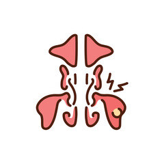 Cancer color line icon. Pictogram for web page