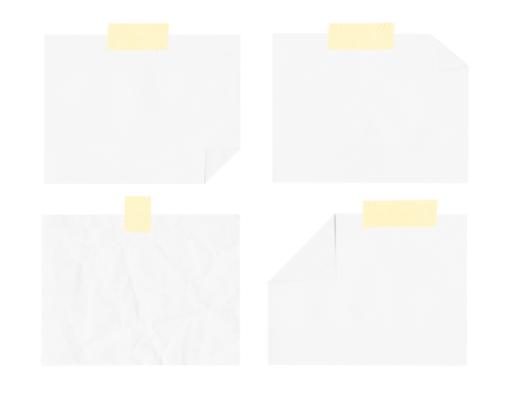 Notizzettel, isoliert auf transparentem Hintergrund, png