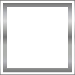 Silver Rectangle Border Frame Vector Illustration