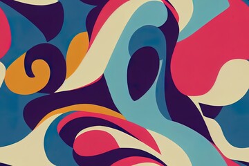 Art. Seamless pattern with unicorns on a colorful background. Fashion illustration print in modern style for clothes and fabrics.