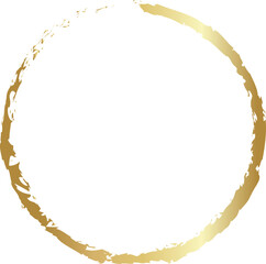 Gold circle frame. Hand Drawn geometric