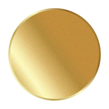 recommend clip art: Gold circle, Realistic metal button