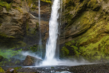 Obraz premium Landscape of Kvernufoss Waterfall (Iceland)
