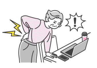 腰が痛いシニア女性