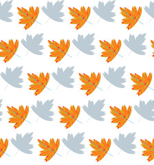 Seamless vector pattern made of autumn leaves
