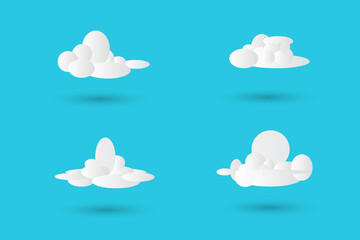 clouds in the sky set the element vector