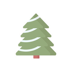 christmas tree flat style vector design icon