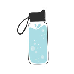 Water in sport bottles.Drink more water.