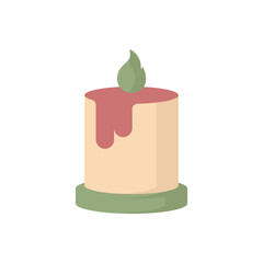 Fototapeta na wymiar candle flat style vector design icon