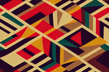 Digital textile design motif with geometrical border seamless and ethnic style border decoration for textile print and textile design ready for print