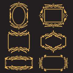 Gold vintage border collection