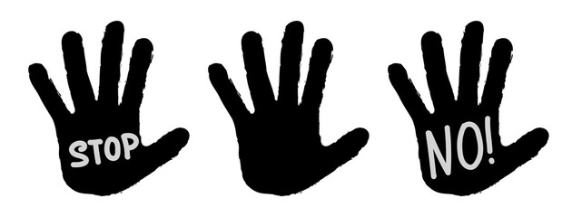 Stop Hand Icon. Vector illustration