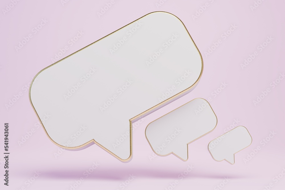 Aufkleber the concept of correspondence in social networks. clouds for messages on a pastel background. copy p