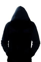 man with a hoodie, isolated