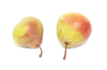 Ripe pears isolated on white background.